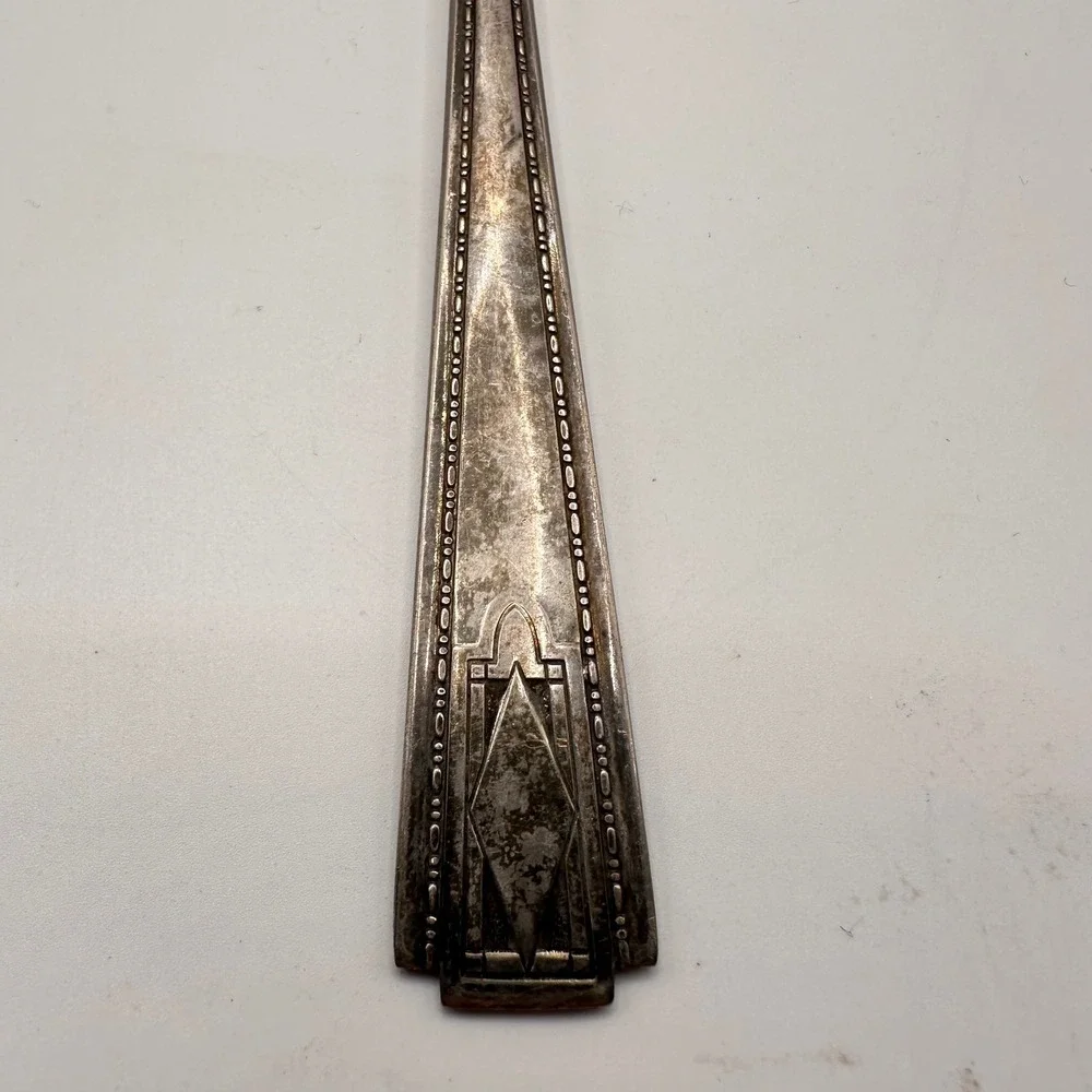Vintage National Silver Co Art Deco EPNS Silver Plated Pierced Cake Pie Server
